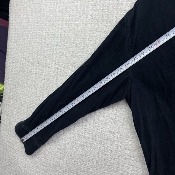 Retreat Black Corduroy Button Up Oxford Shirt Mens Large Retro Outdoor Camp - Picture 9 of 13